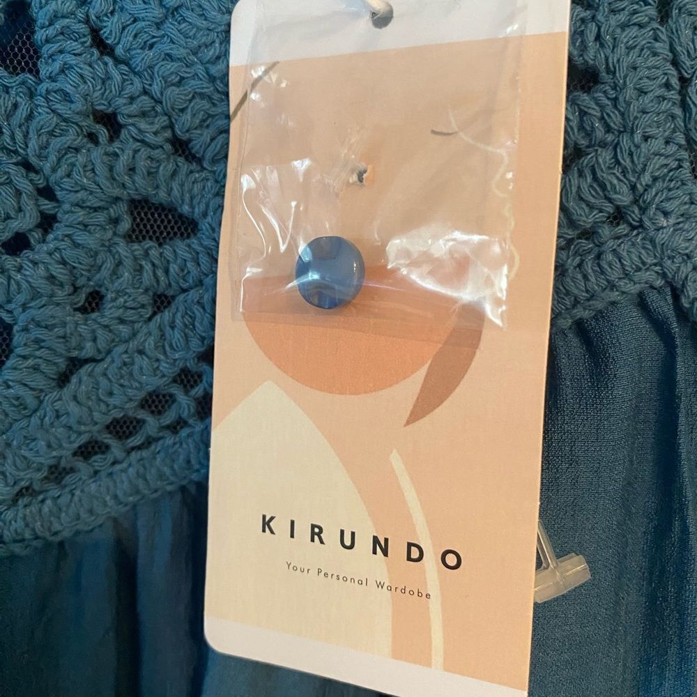 Kirundo Sz M NWT Summer Casual Sleeveless Crochet Halter A-Line Vacation Dress - Picture 10 of 12